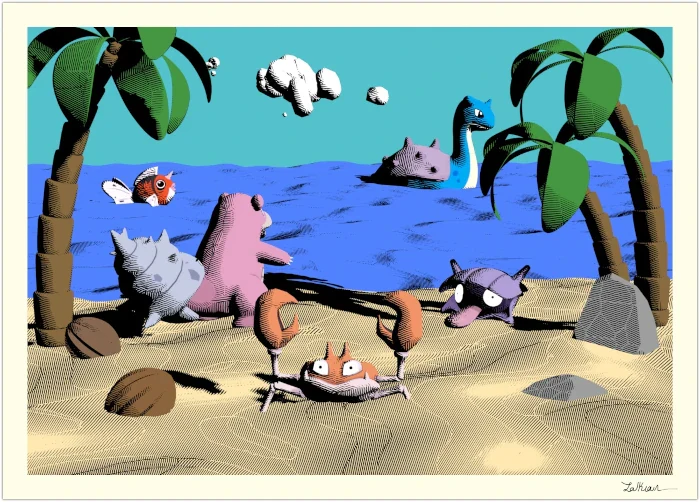 Draw #3 – Sandy beach